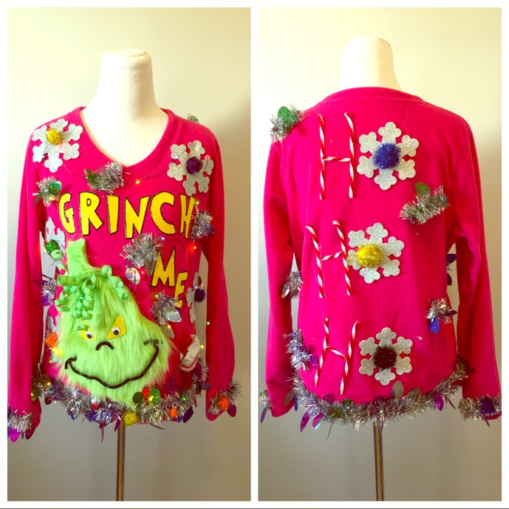Ugly Christmas Sweater, One of A kind, Grinch